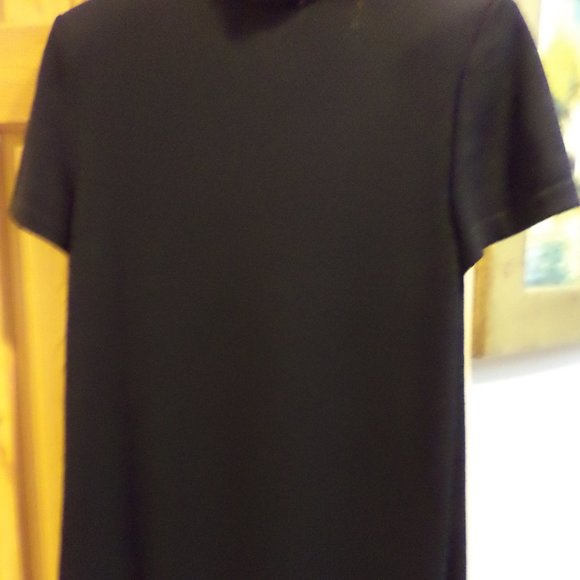 ST. JOHN COLLECTION by Marie Gray Black Knit Dress w/ Gold-Tone Button Closure - Picture 7 of 9